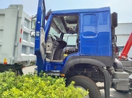 400HP استهلاك منخفض للوقود HOWO Blue Tipper Dump Truck RHD 6 × 4 12عجلات ذات قوة حصانية عالية