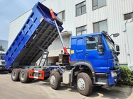 400HP استهلاك منخفض للوقود HOWO Blue Tipper Dump Truck RHD 6 × 4 12عجلات ذات قوة حصانية عالية