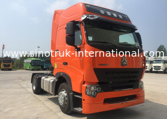 Reliable Howo Tractor Truck Orange Color Tractor And Truck Low Fuel Consumption