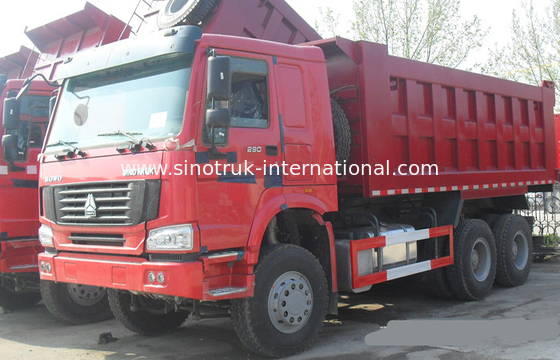 شاحنة قلابة قلابة SINOTRUK HOWO 10 عجلات قدرة التحميل 25-40 طن 10-25CBM