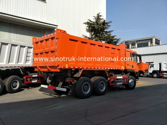 HOWO شاحنة قلابة Sinotruk 371HP TXcab Sunset Orange ZZ3257N384GB1