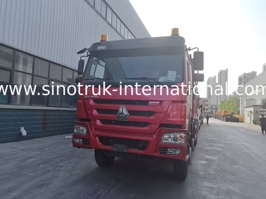 شاحنة قلابة حمراء SINOTRUK HOWO 8X4 400hp 12 عجلات