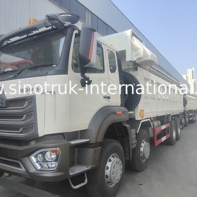 SINOTRUK HOHAN 8 × 4 شاحنة قلابة قلابة للبناء