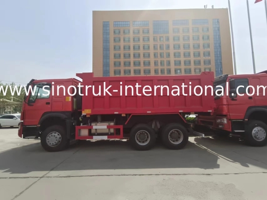 SINOTRUK HOWO قلابة شاحنة RHD 6 × 4 336HP باللون الأحمر