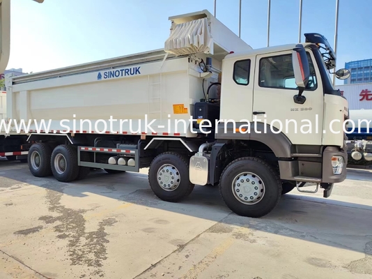 ZZ3317V386JB1R قوة حصانية عالية استهلاك وقود منخفض 380 حصان شاحنة U White HOWO Tipper