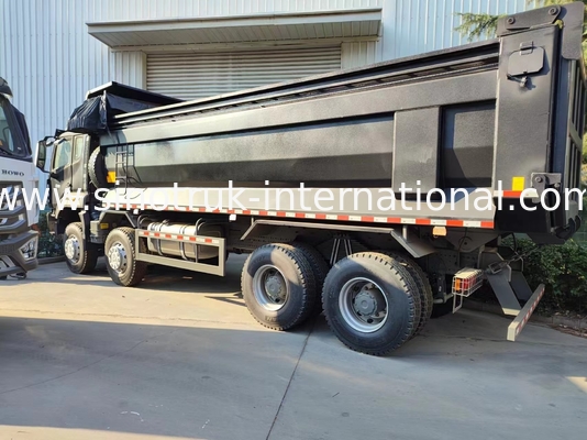 RHD 8 × 4 12 عجلات HOWO شاحنة تيبر 380HP