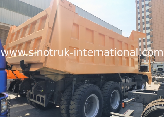 شاحنة نقالة الصناعة الصينية (Sinotruk Howo Mining Tipper Dump Truck) 90 طن 6 × 4 جسم شحن فولاذ عالي القوة