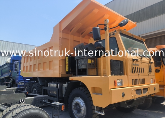 شاحنة نقالة الصناعة الصينية (Sinotruk Howo Mining Tipper Dump Truck) 90 طن 6 × 4 جسم شحن فولاذ عالي القوة