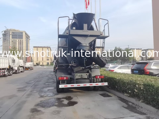 شاحنة مزيج الخرسانة السوداء 10CBM 380HP 8X4 RHD