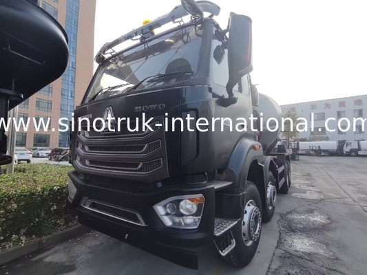 شاحنة مزيج الخرسانة السوداء 10CBM 380HP 8X4 RHD