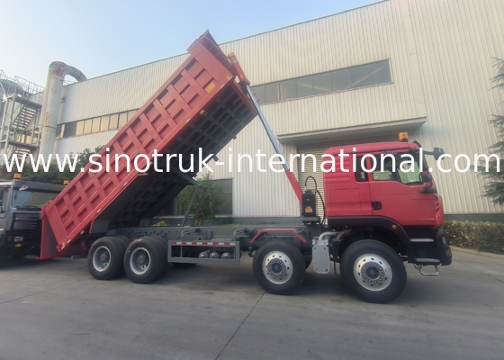8 × 4 Lhd 12 عجلات Sinotruk Tipper 400Hp يورو 2