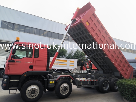 8 × 4 Lhd 12 عجلات Sinotruk Tipper 400Hp يورو 2