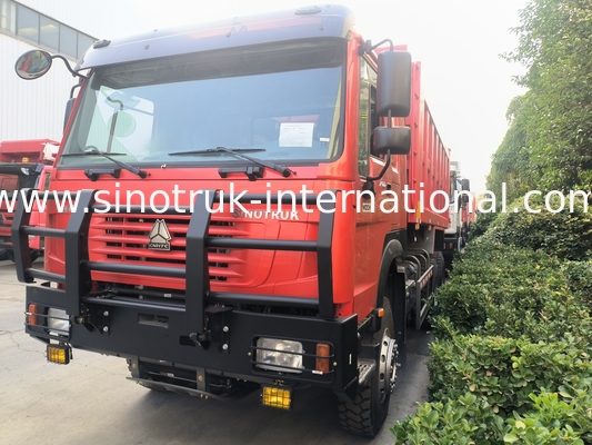 شاحنة سينوتروك هوو 6 × 4 Lhd 10 عجلات وجه شبح مضارب إطارات التعدين