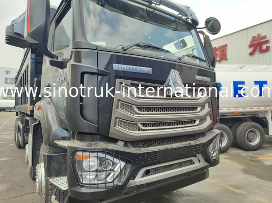 HOWO NX 380HP RHD شاحنة رمادية سوداء مع غطاء القماش