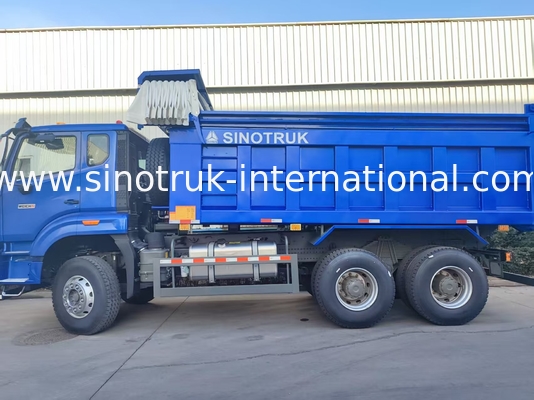 شاحنة حطام زرقاء قوية ومتنوعة 6x4 380HP مع صندوق شحن مربع 20CBM