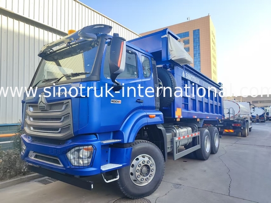 شاحنة حطام زرقاء قوية ومتنوعة 6x4 380HP مع صندوق شحن مربع 20CBM
