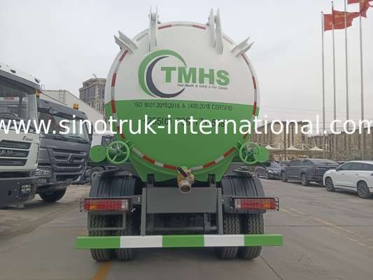 مضخة الفراغ شاحنة شفط مياه الصرف الصحي شاحنة تنظيف خزان السبت 20CBM LHD 380HP