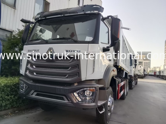 2 ركاب Sinotruk Hohan ناقلة النفايات ويتشاي المحرك 6 × 4 LHD 380HP مع نوع ناقل نقل يدوي