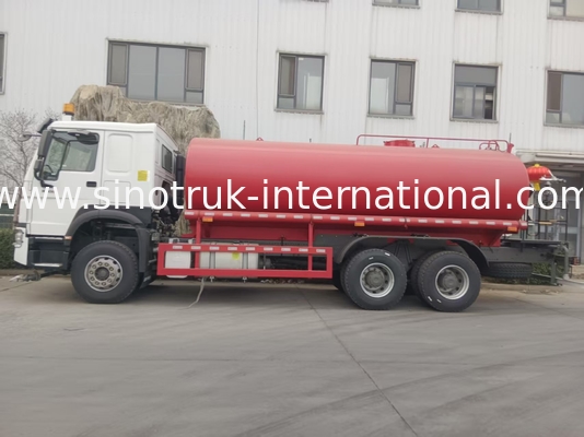 شاحنة خزان المياه SINOTRUK 380HP مع وظيفة الضغط العالي 6 × 4