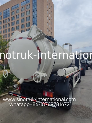 4 * 2 القيادة HOWO شاحنة شفط مياه الصرف الصحي: خزان 6m3 ، 160HP ، 8.00R20 الإطارات ، شاحنة الصرف الصحي الخفيفة ، مركبة الصرف الصحي الفعالة