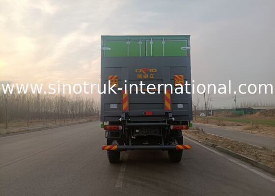 شاحنة SINOTRUK الثقيلة ذات نوع القيادة 4X4 LHD ، خزان البضائع 5000 * 2300 * 2300 مم ، و 16T سعة المحور الخلفي لسحب الحمولة الثقيلة