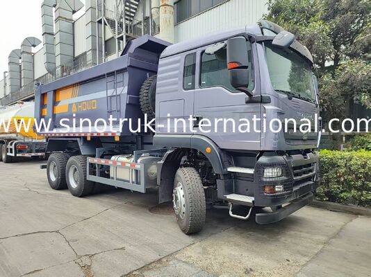 HOWO TX 6 × 4 شاحنة قمامة مع جسم شحن 20CBM ، محرك 380HP وآلية رفع الأمامية