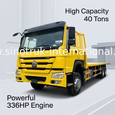 ZZ1257N4641W 336HP ساينو تراك شاحنة بضائع مسطحة