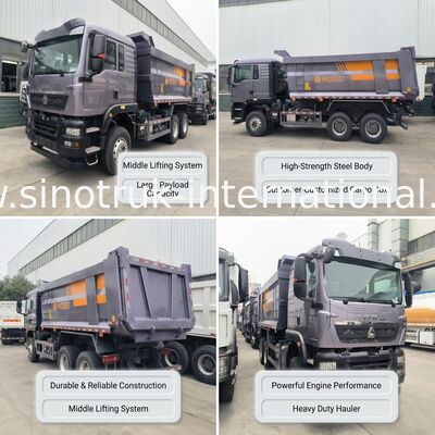 شاحنة شاحنة ثقيلة SINOTRUK TX مع محرك 380HP ، سعة حمولة 30-40 طن ونوع رفع متوسط