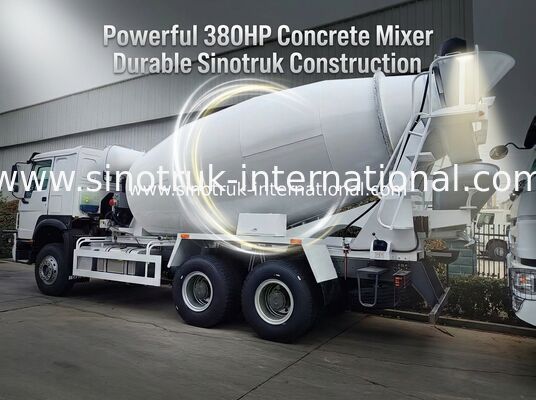 شاحنة سينوتروك هوو لمزج الخرسانة 10CBM 6 X 4 يورو 2 380Hp بناء