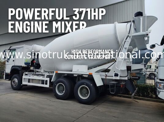 6 × 4 371HP 12CBM شاحنة مزيج الخرسانة ذات الكفاءة العالية والقوة القوية للبناء الثقيل