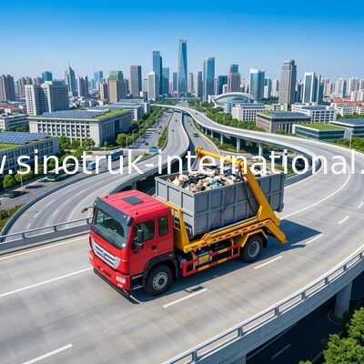 Eco Friendly Garbage Collection Truck , Swing Arm Food Waste Collection Vehicles