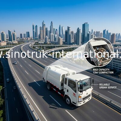 LHD 4X2 SINOTRUK HOWO Compressed Compressed Garbage Collection Truck 5-6m3