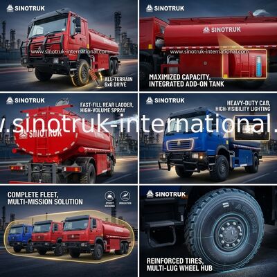 SINOTRUK HOWO 290 HP شاحنة صهريج الزيت بسعة 10 تدابير بناء الثقة والشاسيه للخدمة الشاقة