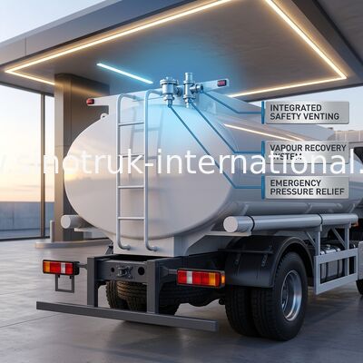 HOWO 25CBM 6 * 4 ناقلة النفط شاحنة 380HP قوة حصان قوية أبيض