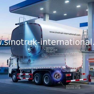 ساينو تراك HOWO 6X4 25CBM شاحنة صهريج زيت 10 عجلات 400 حصان أبيض