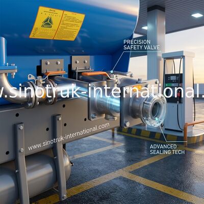 LHD 6 × 4 10 عجلات HOWO شاحنة صهريج الزيت قوة حصان عالية 400HP