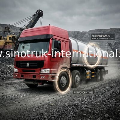 8X4 LHD Euro2 336HP Oil Tank Truck , 30CBM Crude Oil Transportation Trucks
