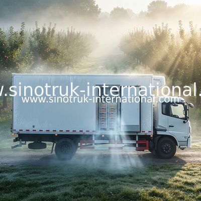 7 T Refrigerated Trucks And Vans LHD 4X2 Euro 2 Closed Van Truck With Frozen Box