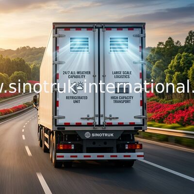 SINOTRUK Refrigerated Van Truck For Frozen Food High Temperature Stability 20CBM