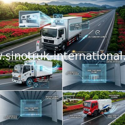 Professional Refrigerated Truck 8 Tons 20-25CBM SINOTRUK HOWO LHD Euro3 140HP 4X2