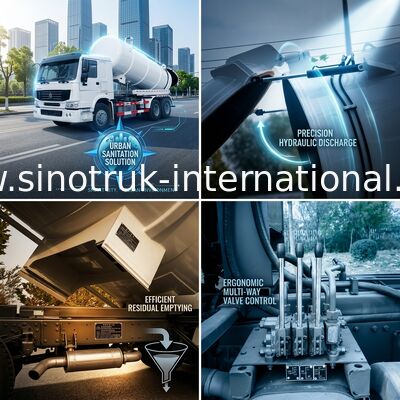 20CBM LHD 336HP Sewage Suction Truck With Time Saving Vacuum Pump