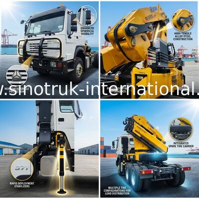 حصان عملك الكل في واحد: HOWO 371HP 6x4 مع XCMG 12T رافعة