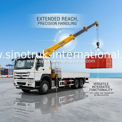 صينوتروك شاحنة تركب الرافعات المعدات 12 طن XCMG لرفع 6X4 400HP