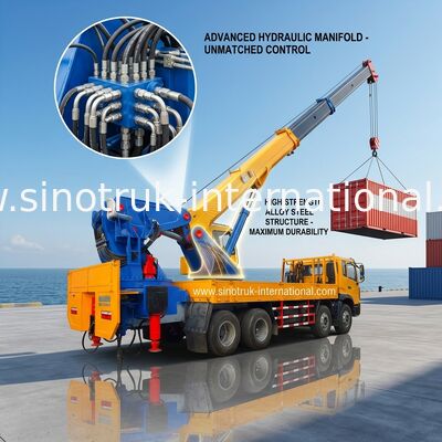 25-80 Tons Truck Mounted Crane 8X4 LHD , Truck Mounted Lifting Equipment