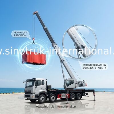 37 Tons Container Side Loader Truck Mounted Crane Euro 2 6 - 13m Length