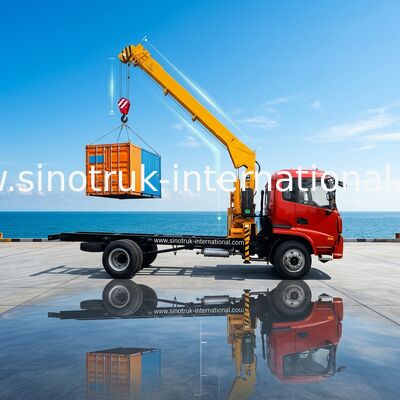LHD 4X2 Truck Mounted Boom Crane 3.2 Ton SINOTRUK ZZ1127G4215C1