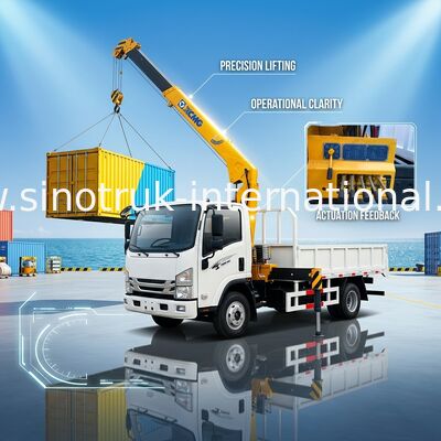 High Efficiency 3.2 T Hydraulic Truck Mounted Cranes With 2080 Lengthened Cab