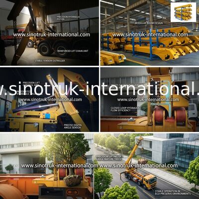 37 T Container Side Loader Crane Truck Mounted Crane With Hydraulic System