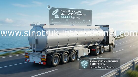 Large Capacity Diesel Semi Trailer Truck / Fuel Tanker Truck 14100 * 2500 * 3780 mm