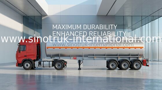 3 Axles 50000 Liters Semi Trailer Truck CIMC Fuel Tanker For Carrying / Storing Oil